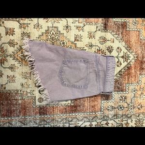 Light purple jean shorts
